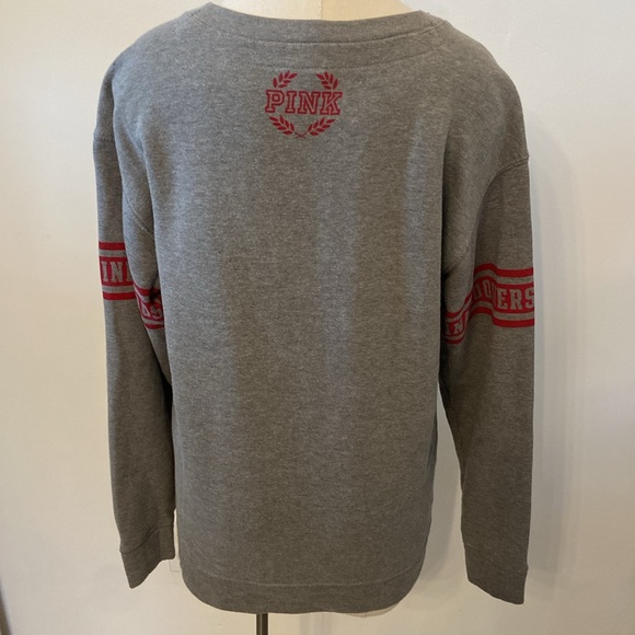 Victoria Secret PINK XS Gray Maroon IU Indiana Hoosiers L/S Bling Sequin Shirt - Picture 4 of 8